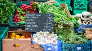 冬の庭先、静けさと野菜と。
